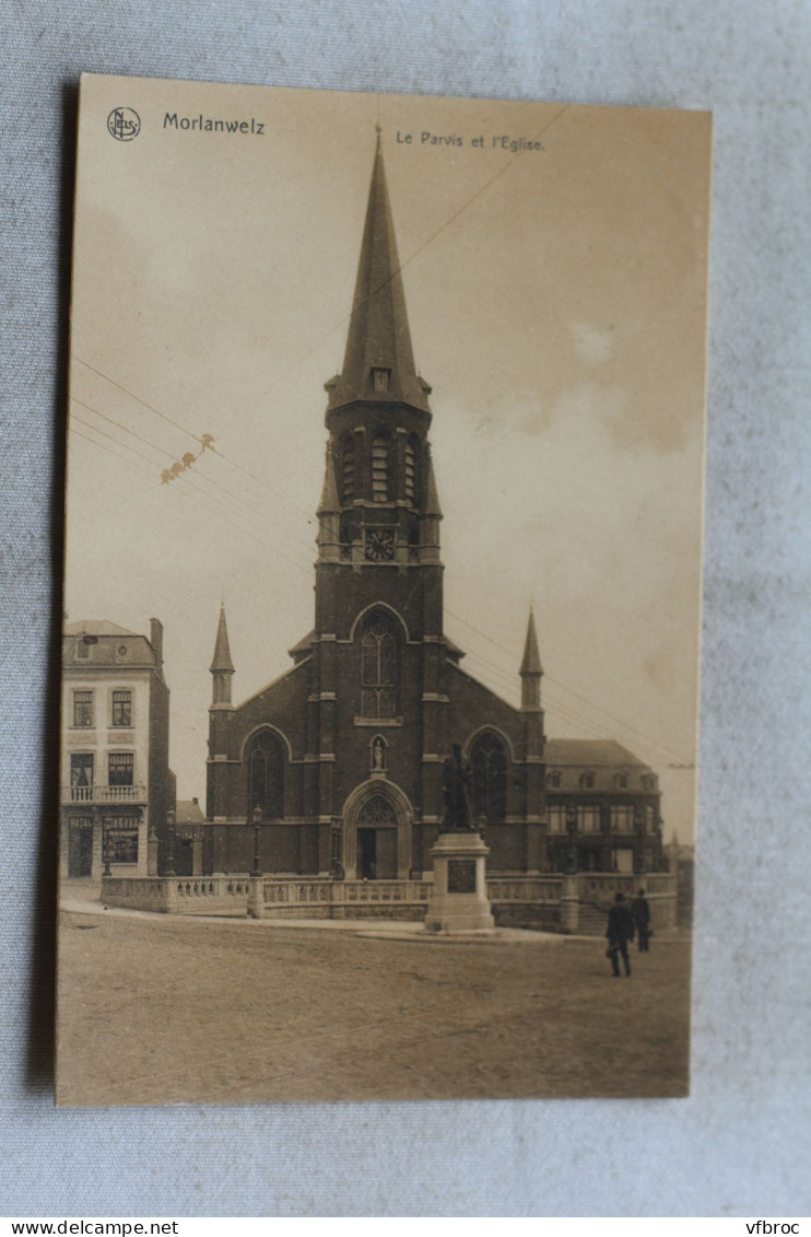 AC622/3, Cpa 1907, Morlanwelz, le parvis et l'église, Belgique