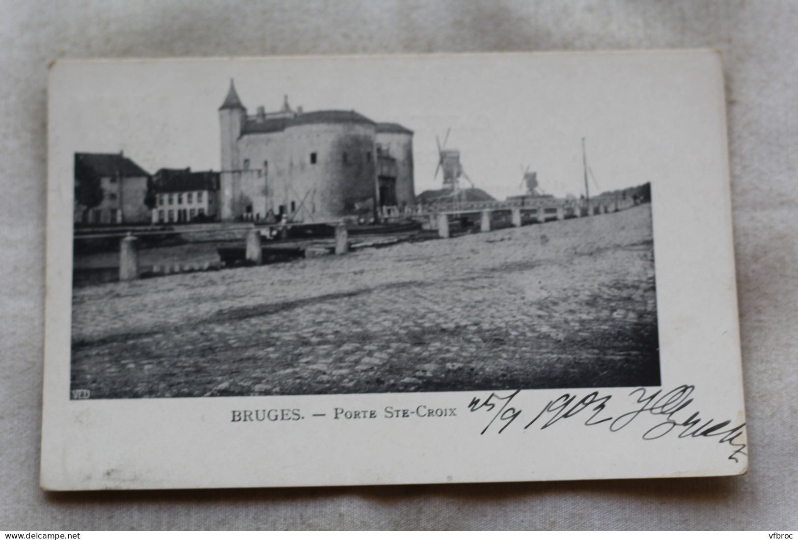 AC671/3, Cpa 1902, Bruges, porte sainte Croix, Belgique