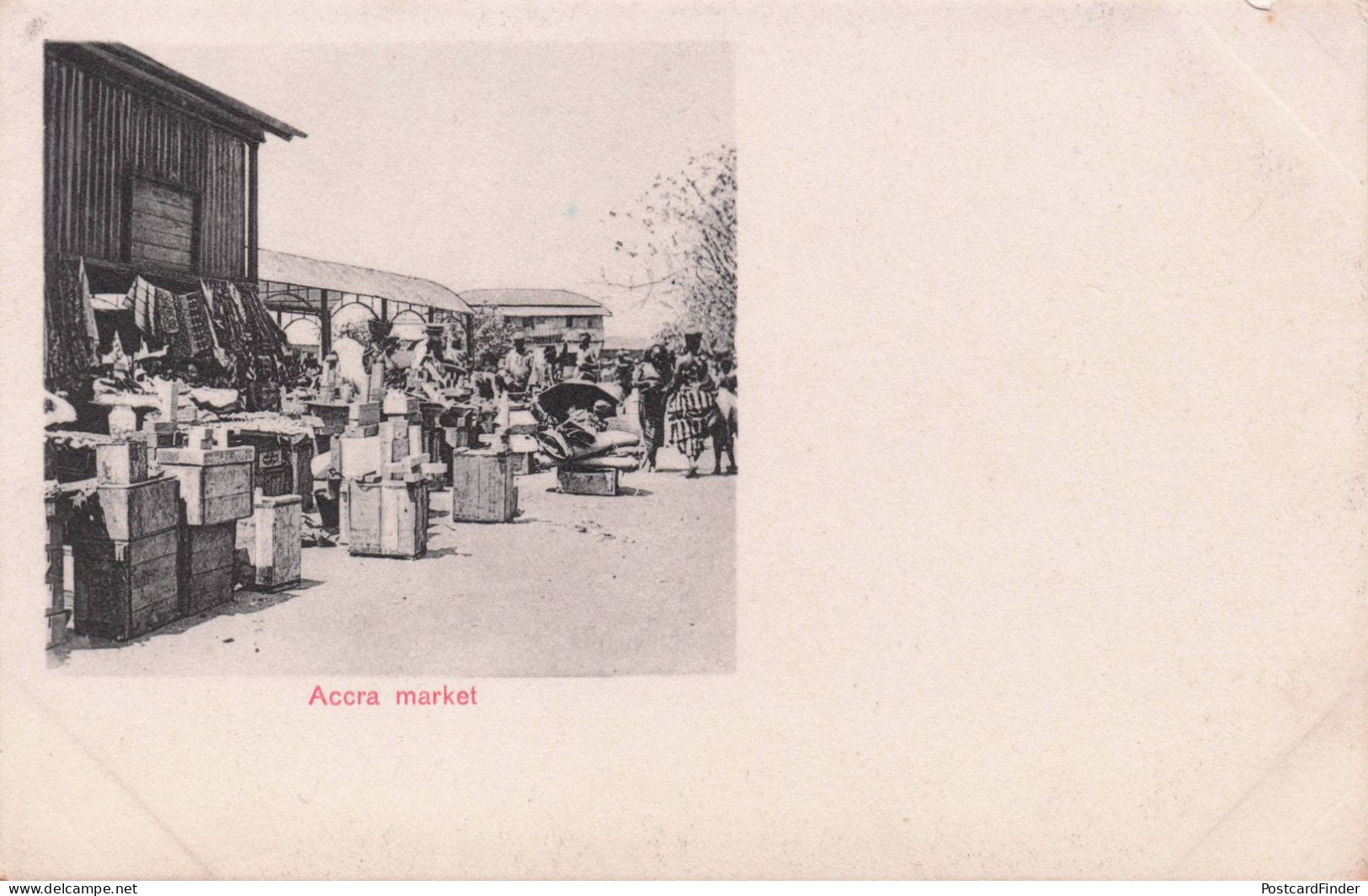 Accra Markets Gold Coast Australia Antique Postcard
