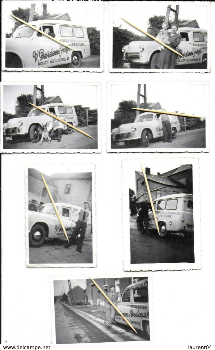 ACHET tél. HAMOIS 47. ENVIRONS DE CINEY V. DARDENNE FERYR. ENTREPRISE GENERALE DE PEINTURE. CAMIONNETTE. LOT DE 7 PHOTOS