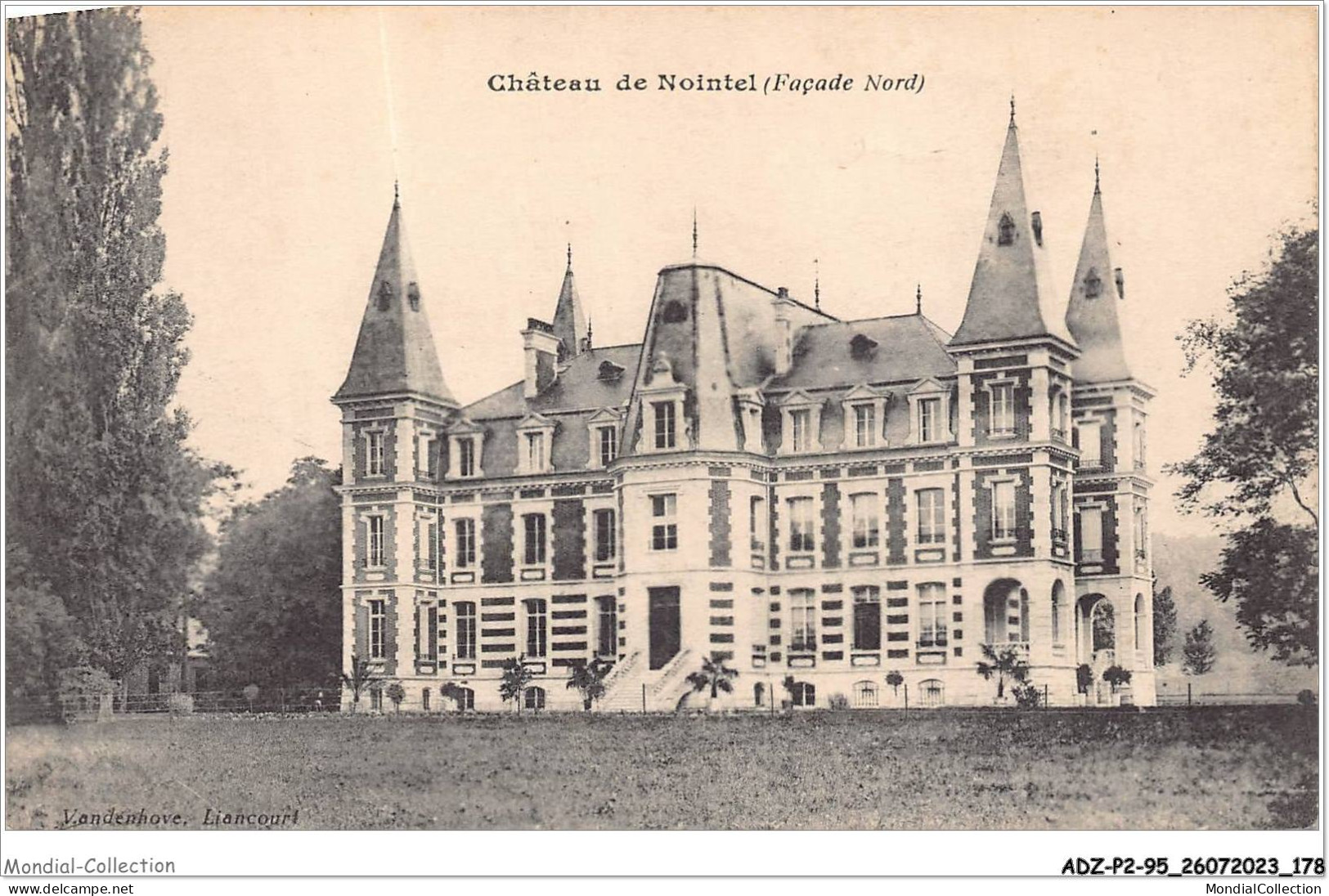 ADZP2-95-0177 - NOINTEL - château de nointel - façade nord