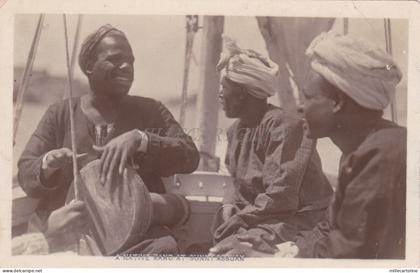 EGYPT - Assuan, A Native Band, Photo Postcard