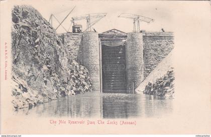 EGYPT - Assuan, The Nile Reservoir Dam The Locks, Embossed Postcard