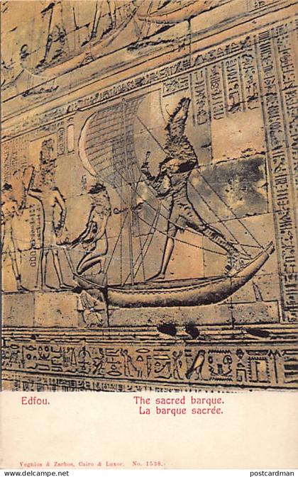 Egypt - EDFU - The sacred boat - Publ. Vegnios & Zachos 1538