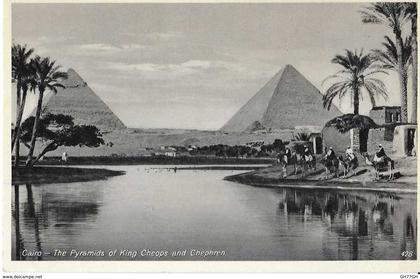 CPA PYRAMIDES CHEOPS/CHEPHREN