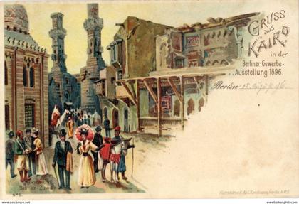 Egypt Cairo Gruss aus Kairo 1896