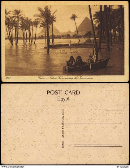 Kairo القاهرة Cairo Native Scene during the Inundation, Pyramiden 1910