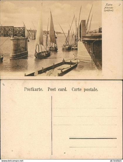 Postcard Kairo القاهرة Nilbrücke 1912