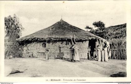 CPA Dschibuti Dschibuti, Toucoules aus dem Landesinneren