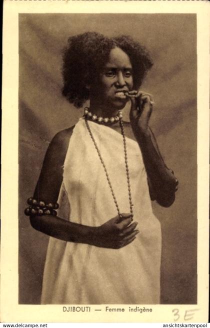 CPA Dschibuti, einheimische Frau