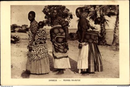CPA Sambia, Femmes ma Rotse, Frauen, Tragetücher