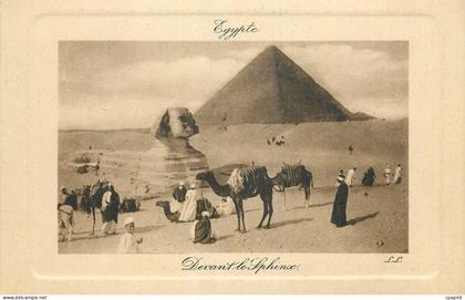 CPA Egypte Devant le Sphinx