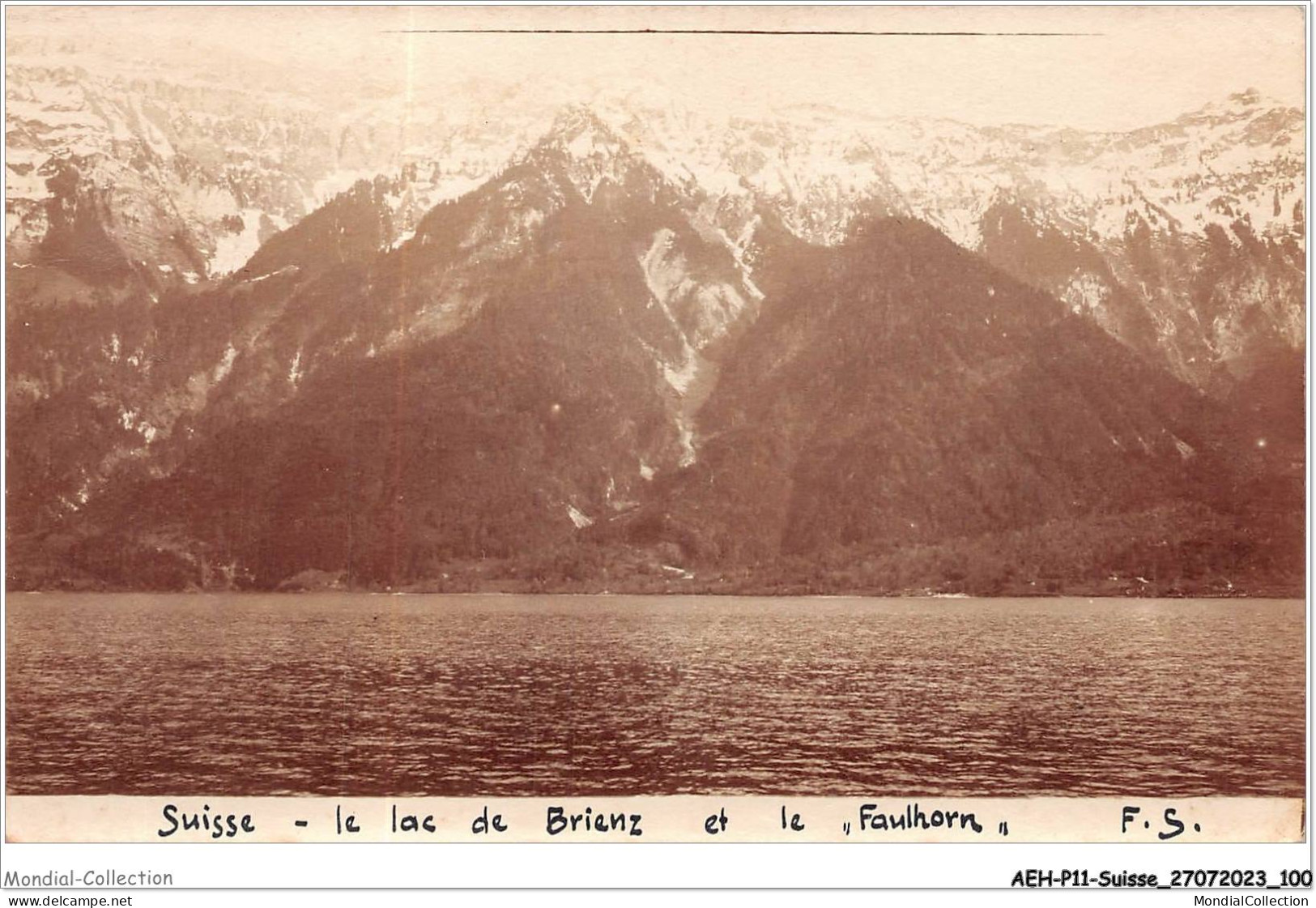 AEHP11-0987- SUISSE - LE LAC DE BRIENZ ET LE FAULHORN
