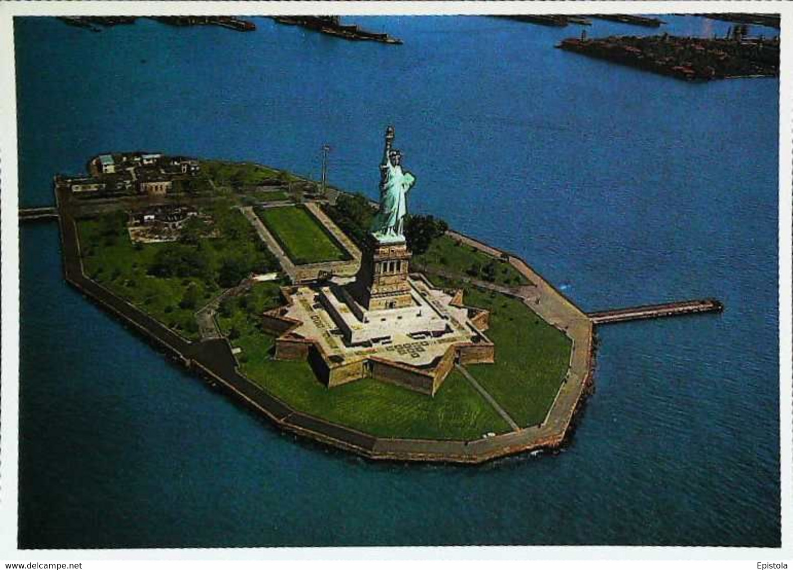 ► Aerial view STATUE of LIBERTY