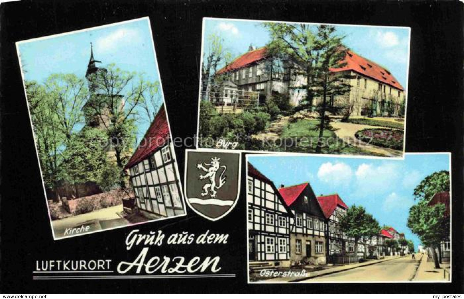 Aerzen Hameln-Pyrmont Niedersachsen Kirche Burg Osterstrasse Fachwerkhaus Wappen
