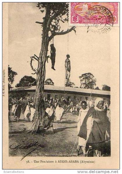 Ethiopie  Addis-Abeba   Une pendaison
