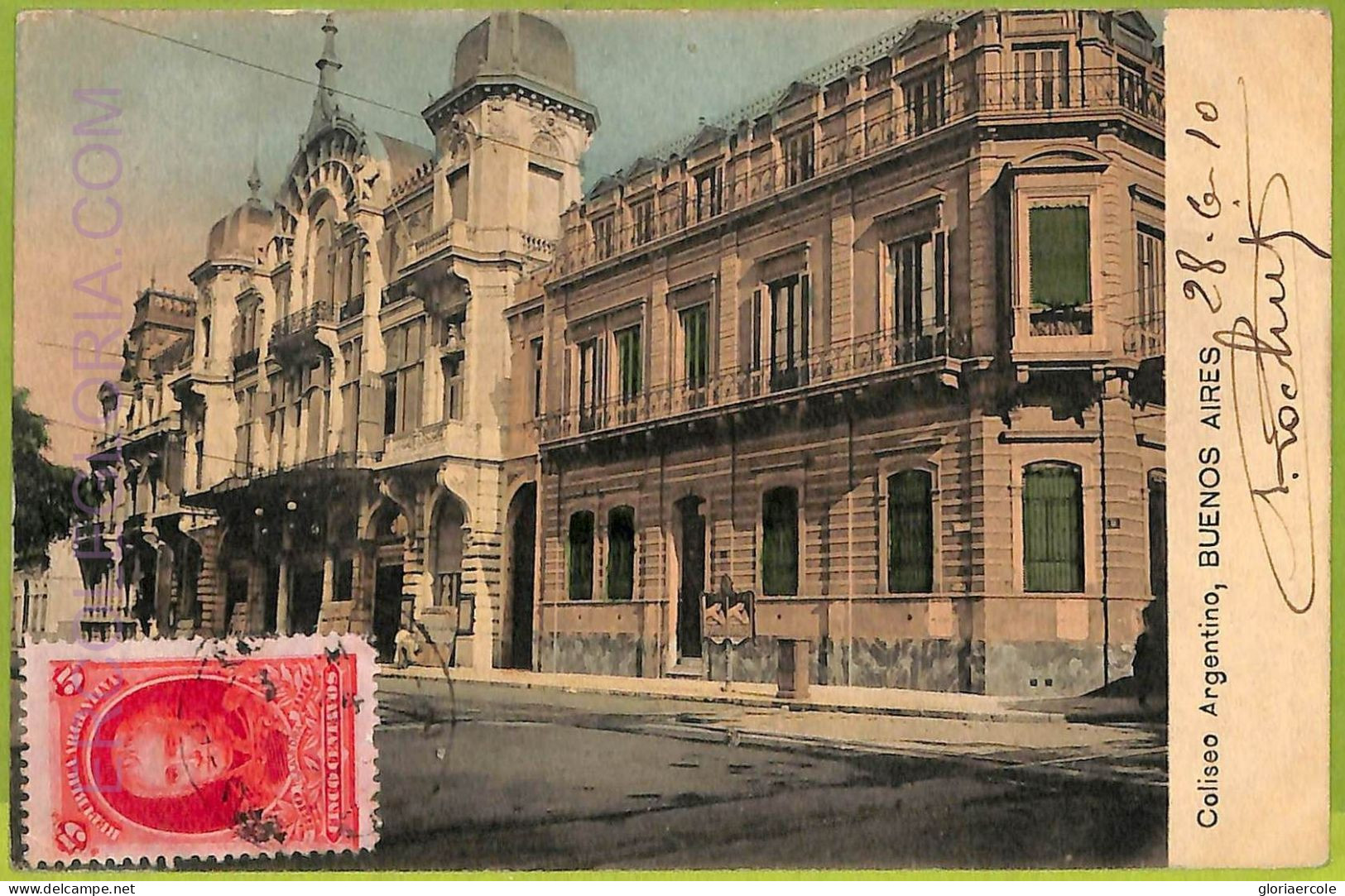 af0132 - ARGENTINA - VINTAGE POSTCARD - Buenos Aires  - Coliseo Argentino