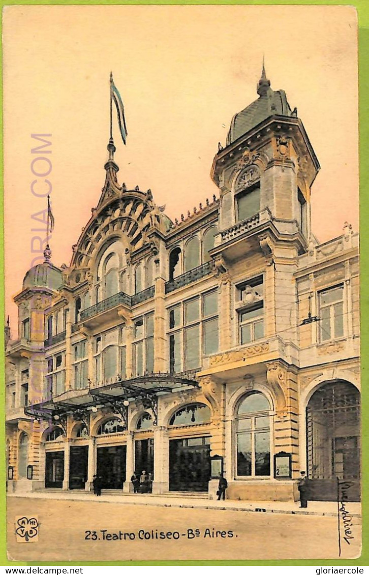 af0221 - ARGENTINA - VINTAGE POSTCARD - Buenos Aires - Teatro Coliseo