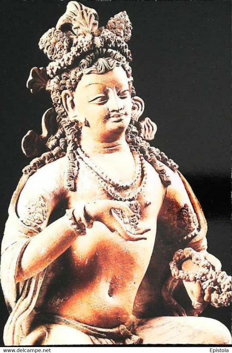 ►    Afganistan Monastère Fondukistan Devata assis delassement royal