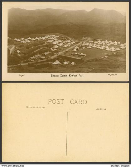 Afghanistan Pakistan Shagie Camp Khyber Pass Old Real Photo Postcard Mela Ram 7.