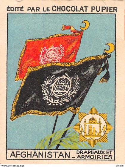 P-21-PLT-1677 : AFGANISTAN. DRAPEAUX. IMAGE DU CHOCOLAT PUPIER