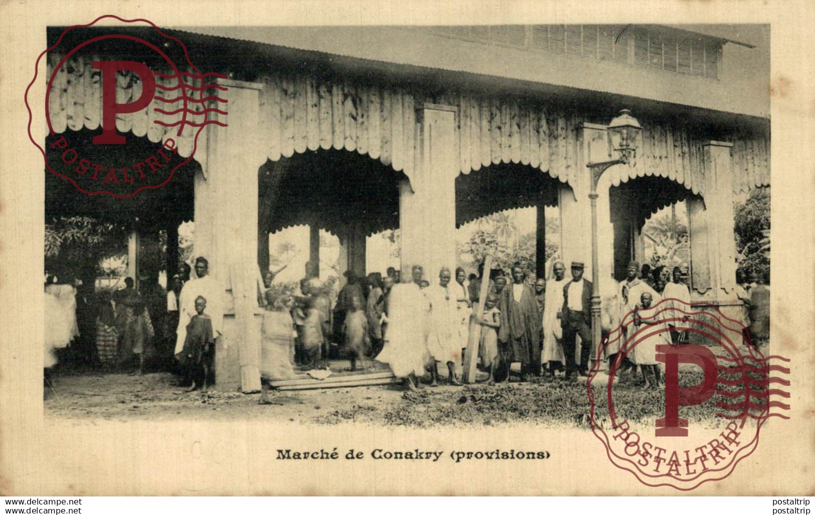 AFRICA. GUINEA FRANCESA. GUINEE FRANÇAISE. CONAKRY. le marché aux provisions