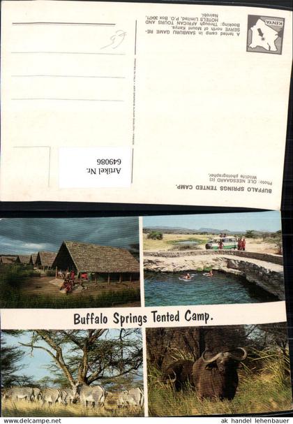 649086,Buffalo Springs Tented Camp Samburu Game Reserve Kenya Kenia Büffel Zebra