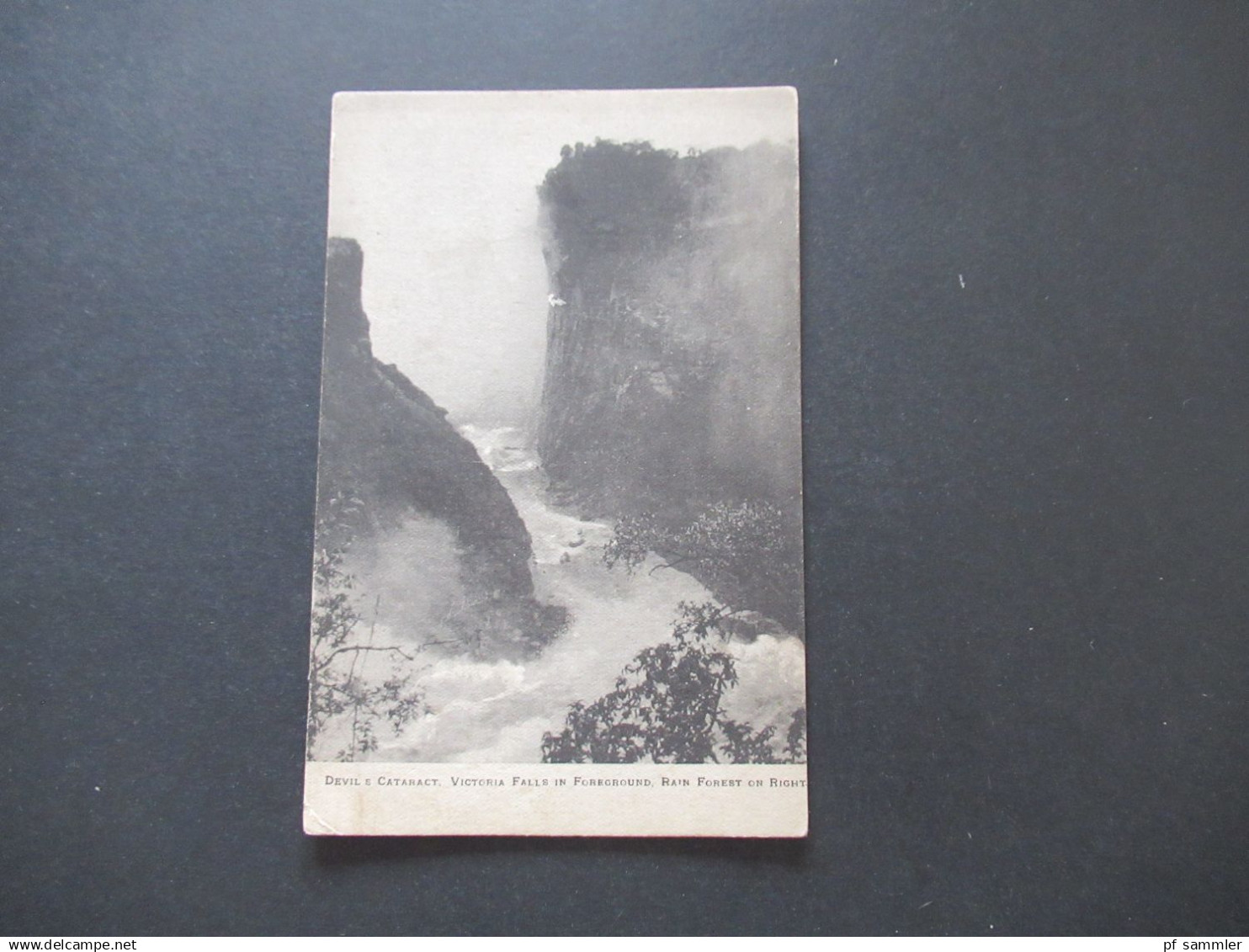 Afrika um 1910 AK Rhodesia Simbabwe Devils Cataract Victoria Falls in Foreground Rain Forest on right