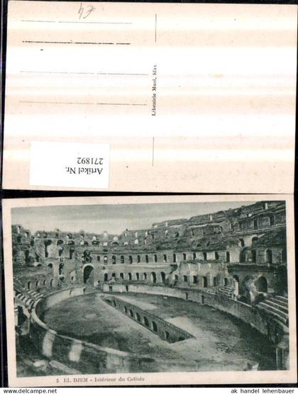 271892,Tunesien El Djem Interieur du Colisee Kolosseum