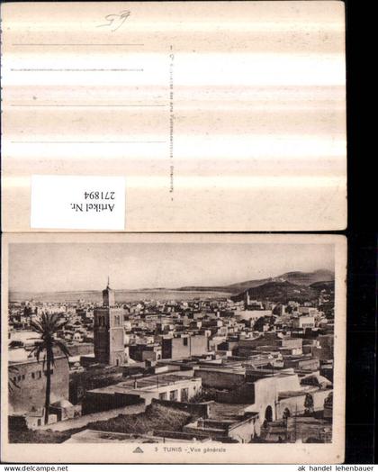 271894,Tunesien Tunis Vue generale Totale