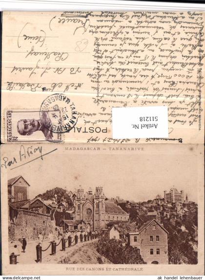 511218,Madagascar Madagaskar Tananarive Rue des Canons et Cathedrale Kirche