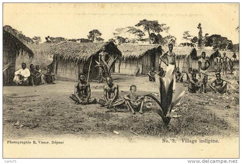 AFRIQUE - CONGO - Village Indigène
