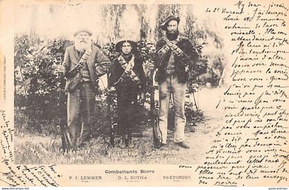 South Africa - BOER WAR - Boer fighters - P. J. Lemmer, D. L. Botha and Prétorius