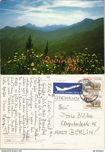 Südafrika South Africa Robinson Pass Cape Province Südafrika 1996