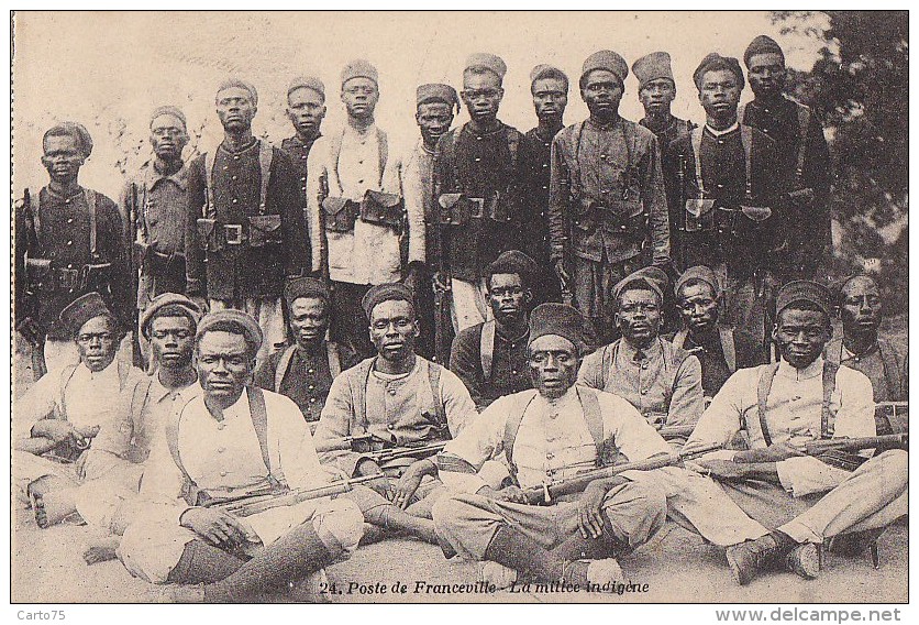 Afrique - Gabon - Franceville -  Militaria - Poste Milice Indigène