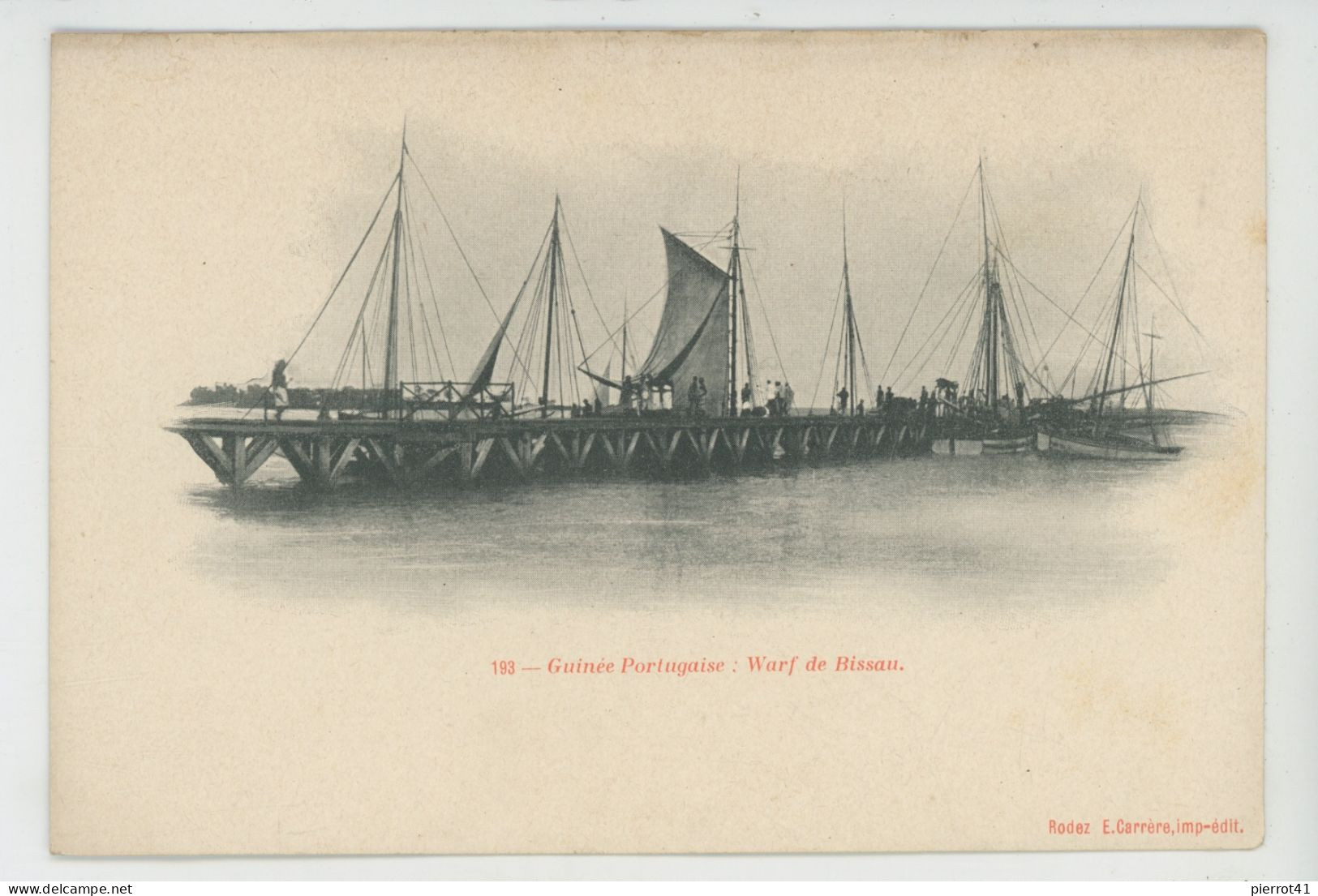 AFRIQUE - GUINEA BISSAU - GUINÉE PORTUGAISE - Warf de BISSAU (bateaux )