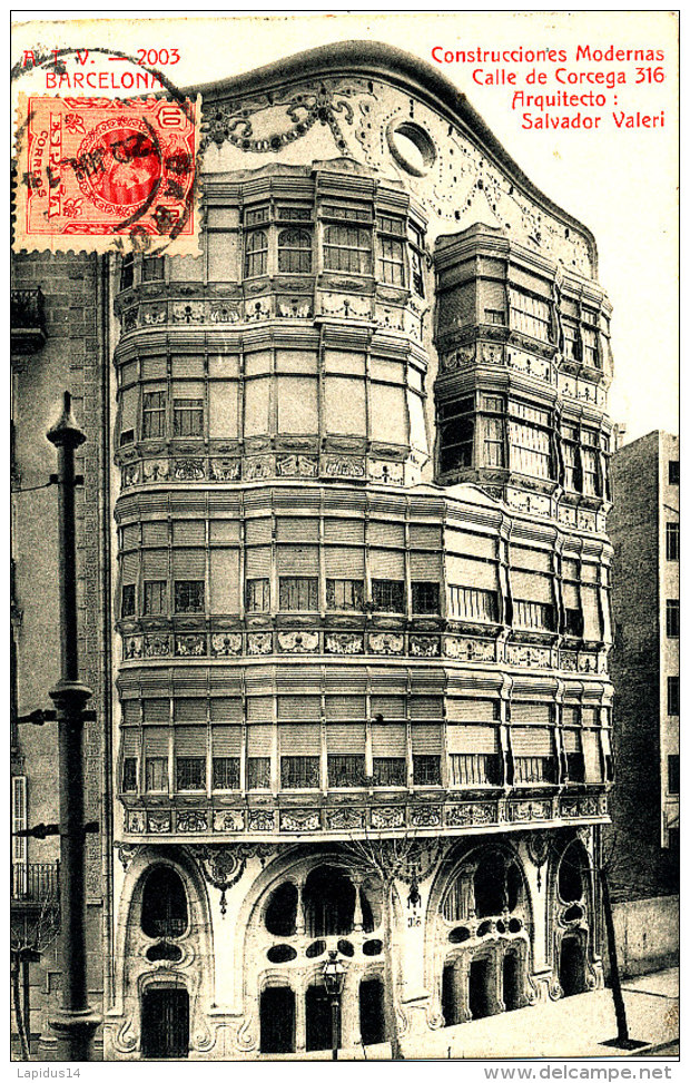 AG 829 / C P A -  ESPAGNE -BARCELONA  - CONSTRUCCIONES MODERNAS CALLE DE CORCEGA