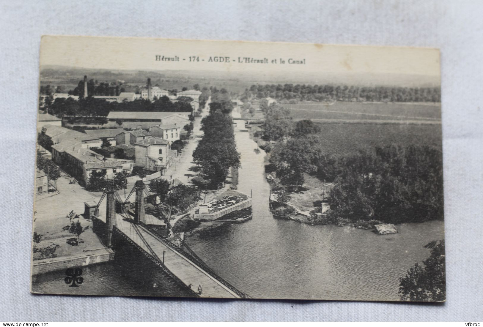 Agde, l'Hérault et le canal, Hérault 34