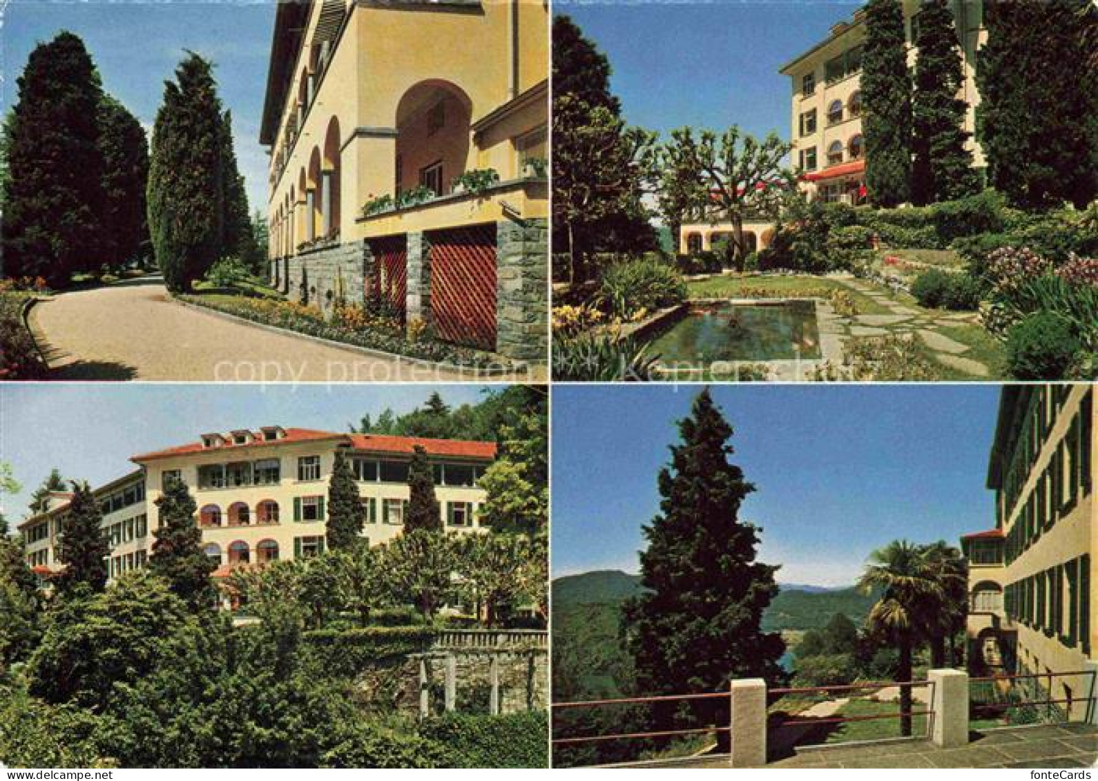 Agra  LUGANO TI Sanatorium-Agra Hotel Gartenanlage Terrasse Berge Palmen