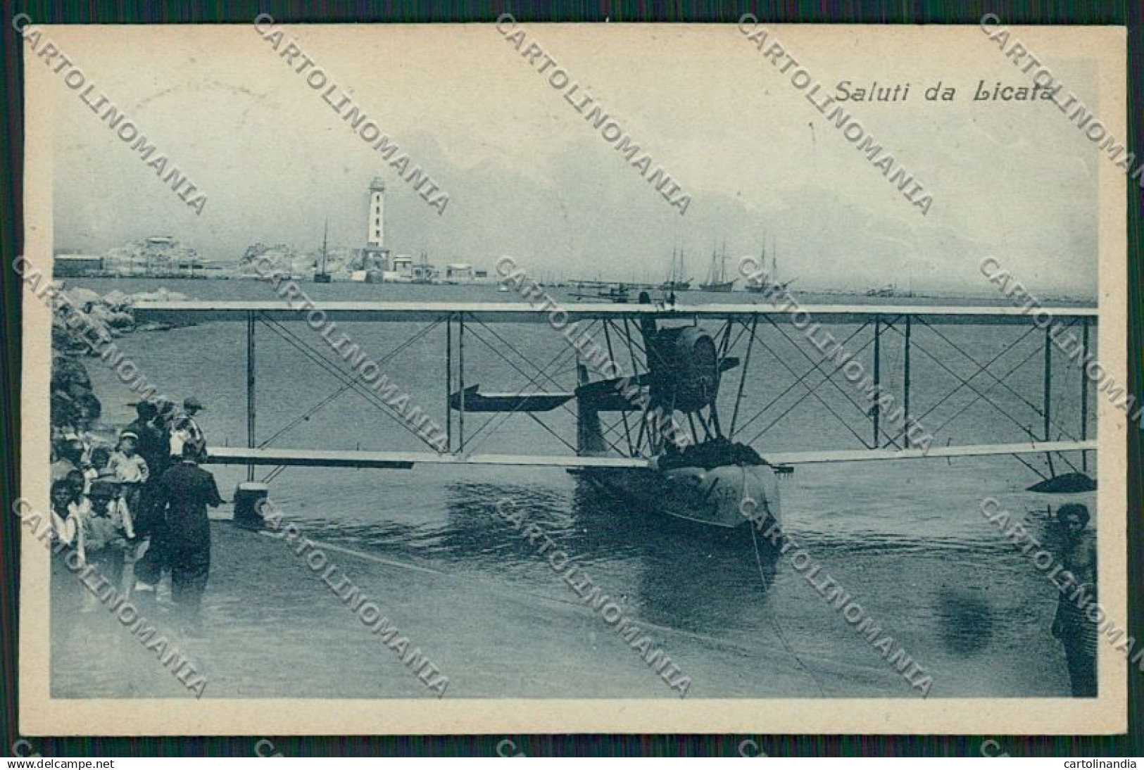 Agrigento Licata Idrovolante cartolina QQ0055