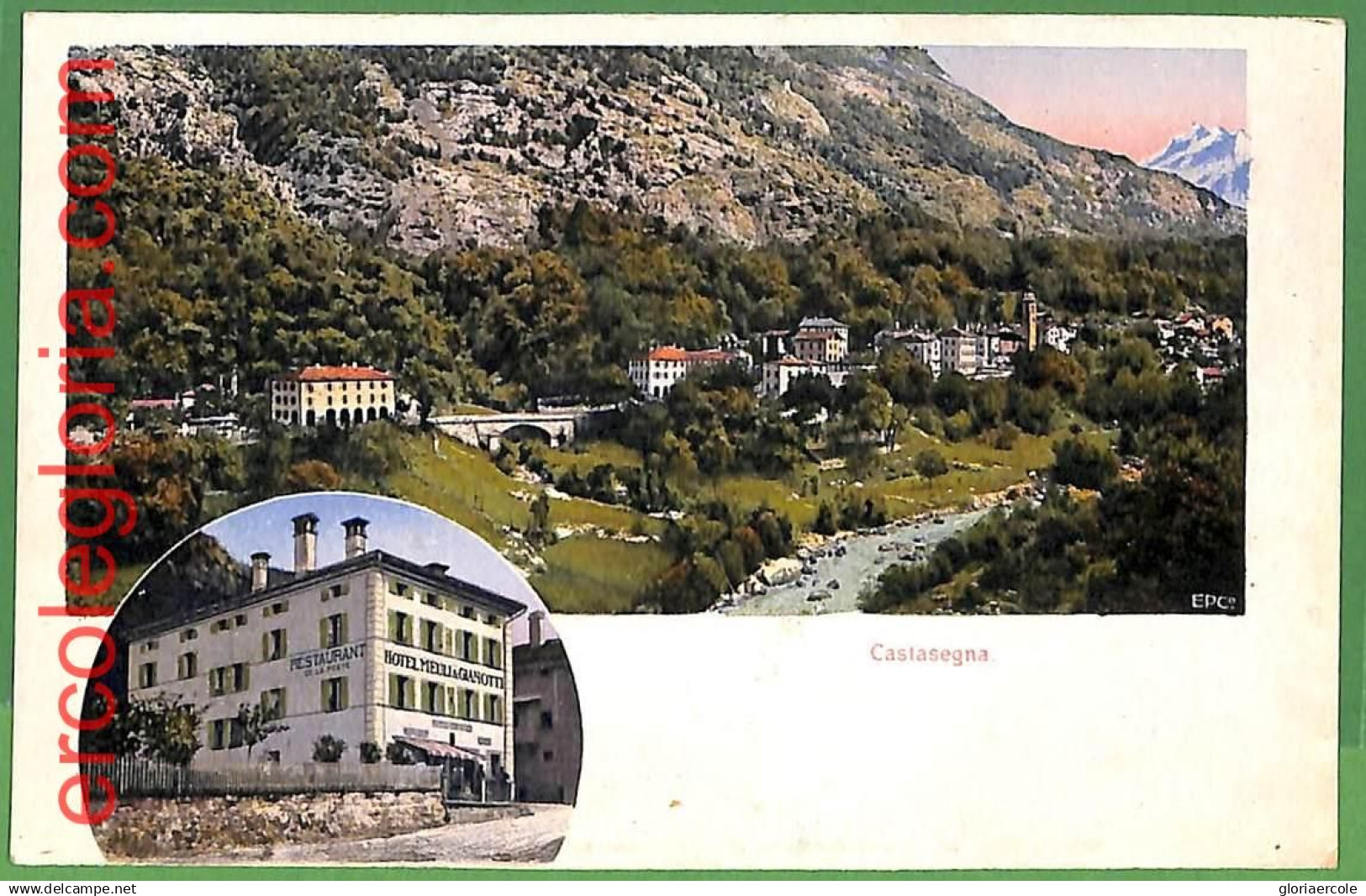 ah0516 -  SWITZERLAND - VINTAGE POSTCARD  - Castasegna - 1917