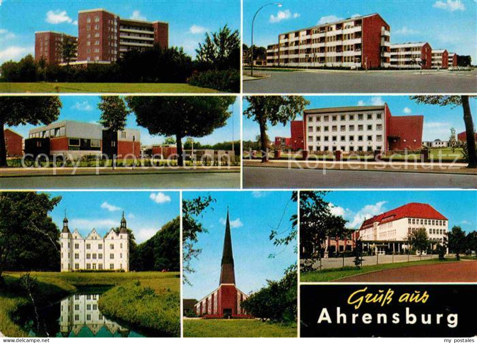 Ahrensburg Hochhaeuser Gebaeude Schloss Kirche