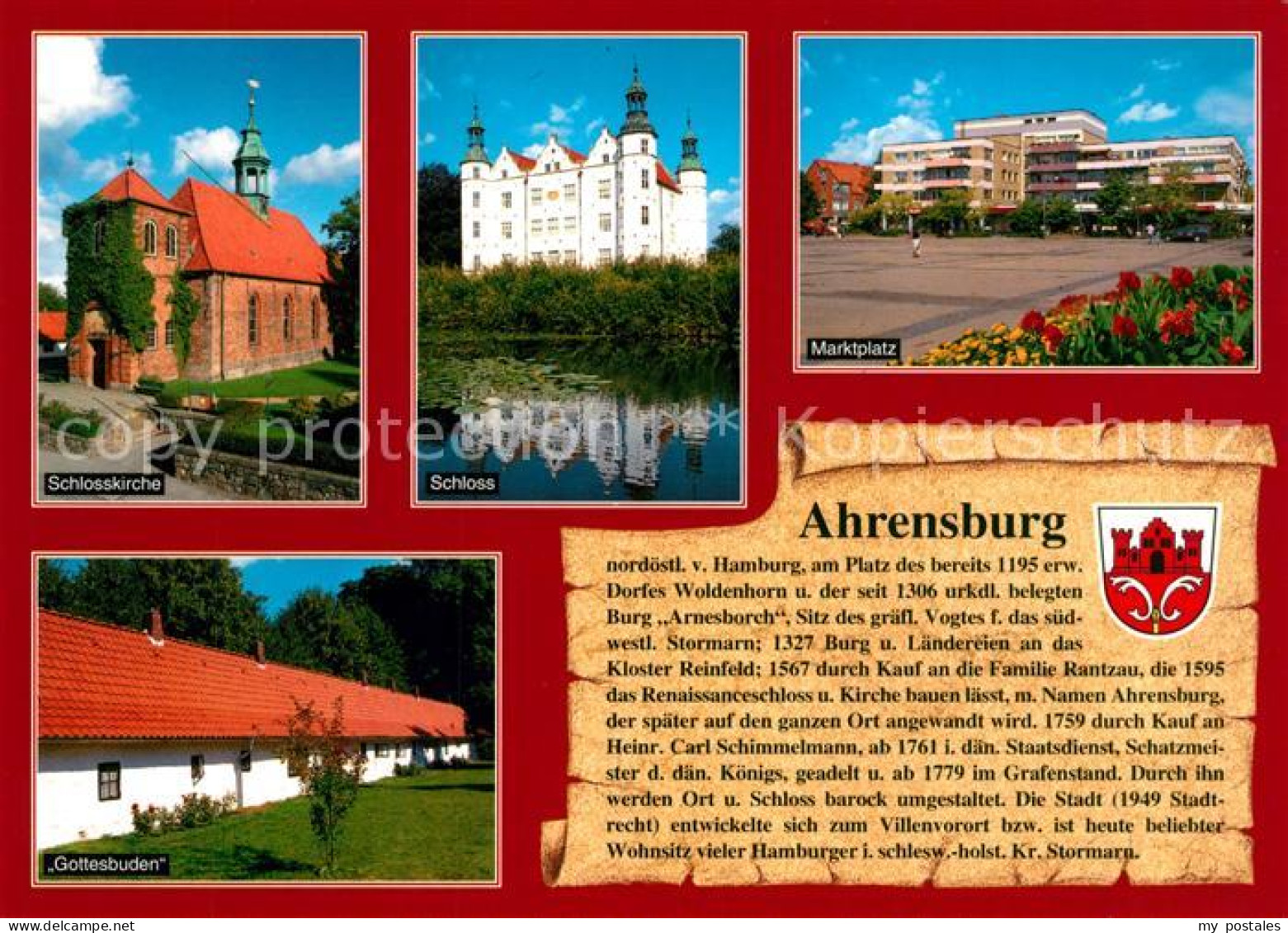 Ahrensburg Schlosskirche Marktplatz Gottesbuden