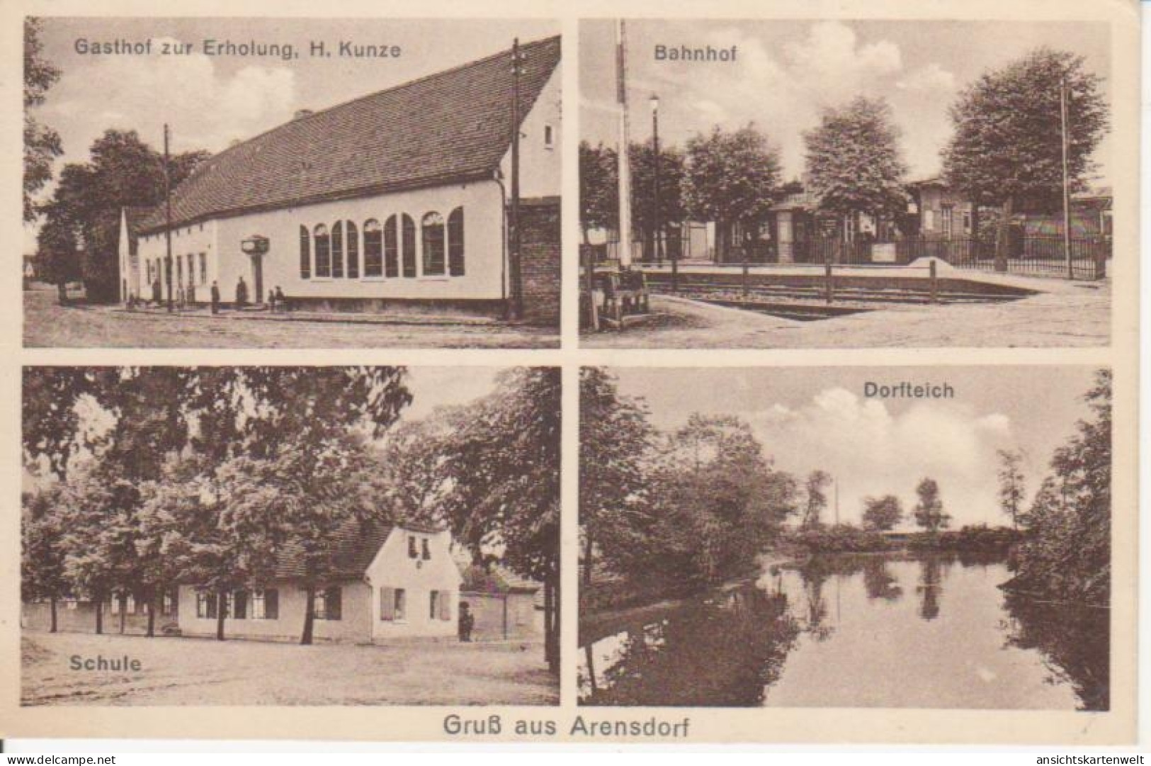 Ahrensdorf Gasthof zur Erholung Bahnhof ngl #91.784