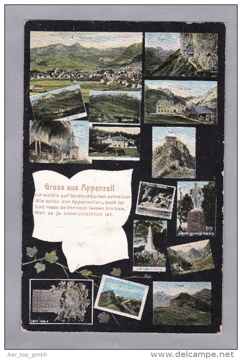 AI APPENZELL1907.V.16. Appenzell  15 Fotos AK Künzli
