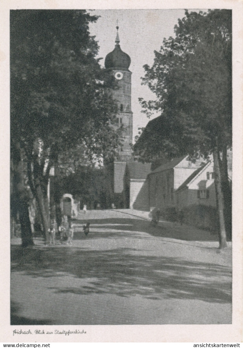Aichach, Blick zur Stadtpfarrkirche ngl #109.301
