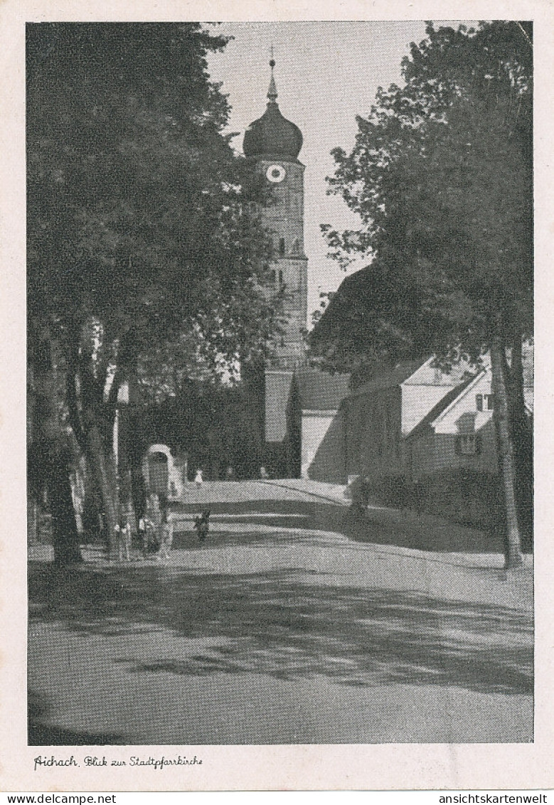 Aichach Blick zur Stadtpfarrkirche ngl #122.793