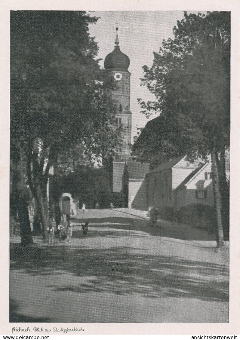 Aichach Blick zur Stadtpfarrkirche ngl #122.808