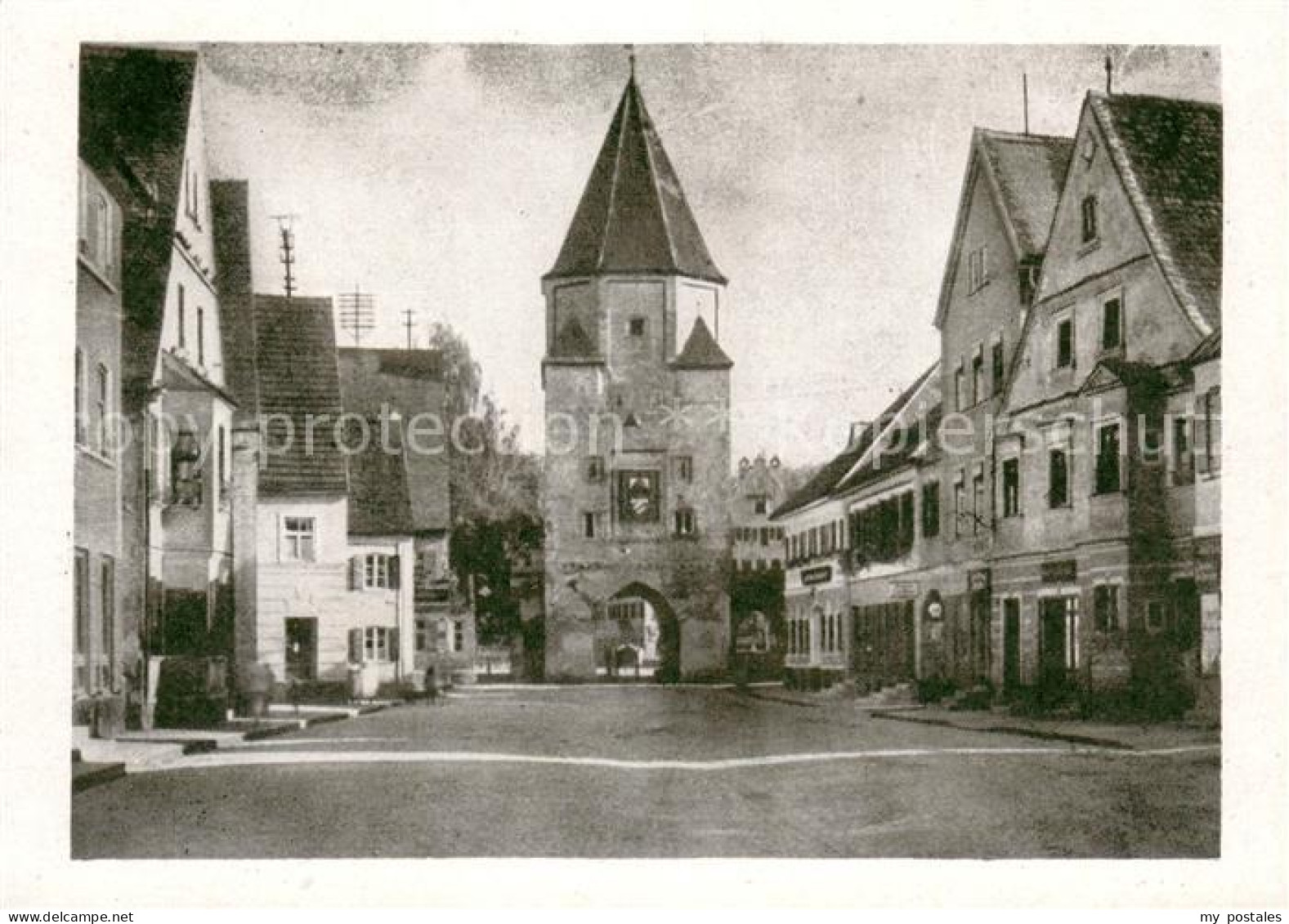 Aichach Hauptstrasse mit Unterem Tor