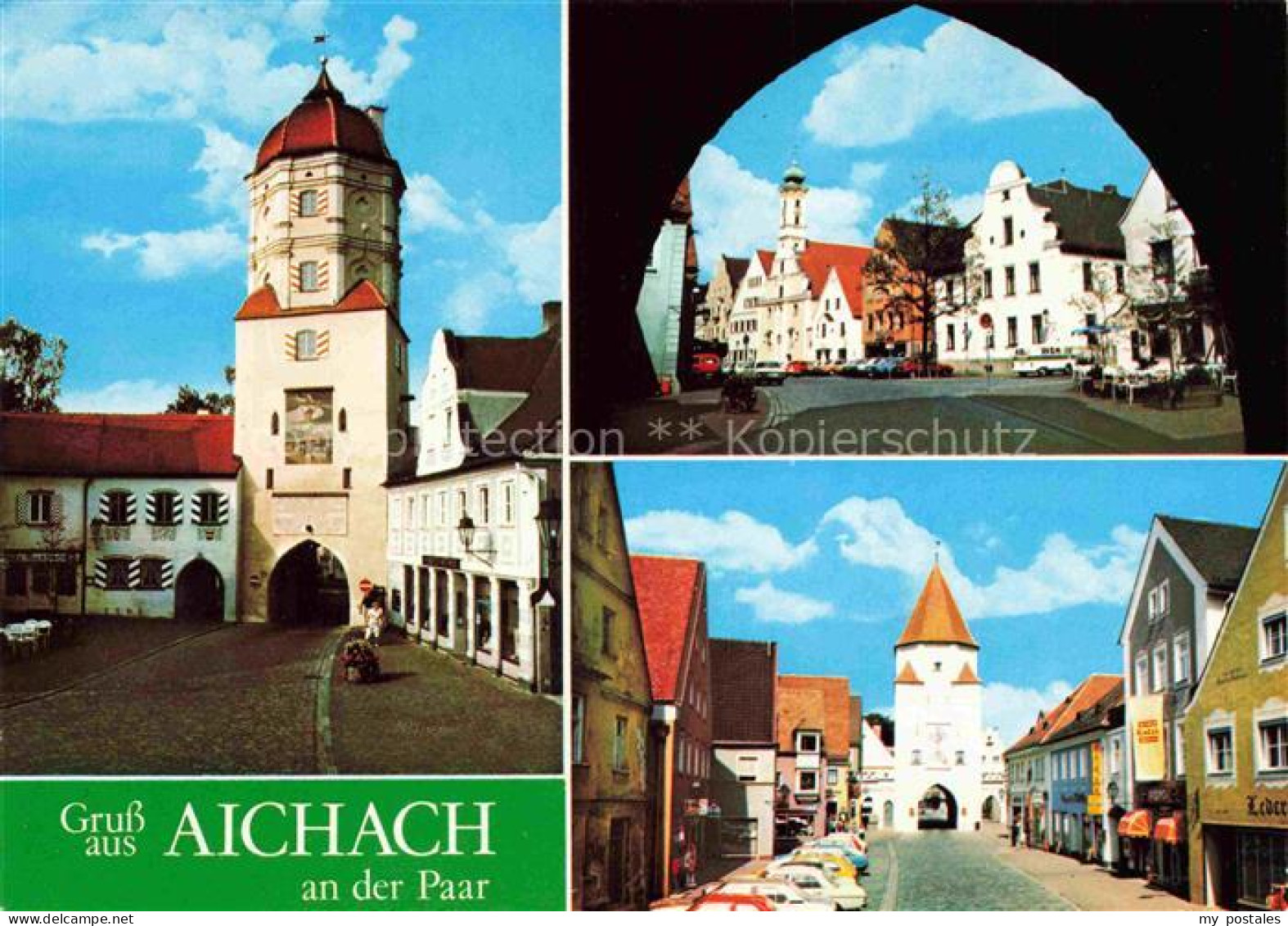 Aichach Paar Stadttor Ortspartien Hauptstrasse